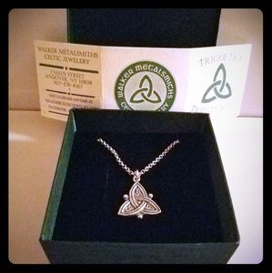Walker Metalsmiths Triquetra/Trinity knot necklace
